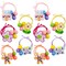 Wrapables Ouchless Floral Spring Hair Ties with Bunnies, Flowers, and Butterflies, Easter Ponytail Holders (10pcs)